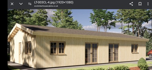 Insulated log cabin