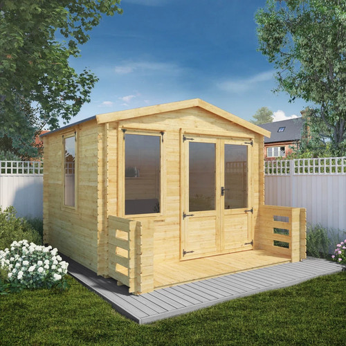 11ft 12ft apex log cabin - 12ft,