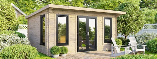44mm cabin pent log cabins - |,